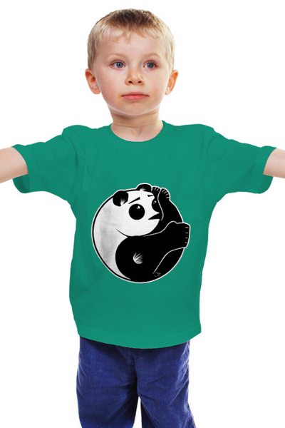 Заказать детскую футболку в Москве. Детская футболка классическая унисекс Панда от icase - готовые дизайны и нанесение принтов.