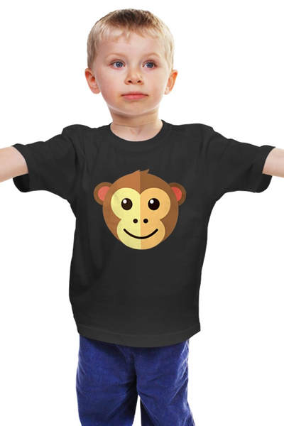 Заказать детскую футболку в Москве. Детская футболка классическая унисекс Обезьянка от nadegda - готовые дизайны и нанесение принтов.