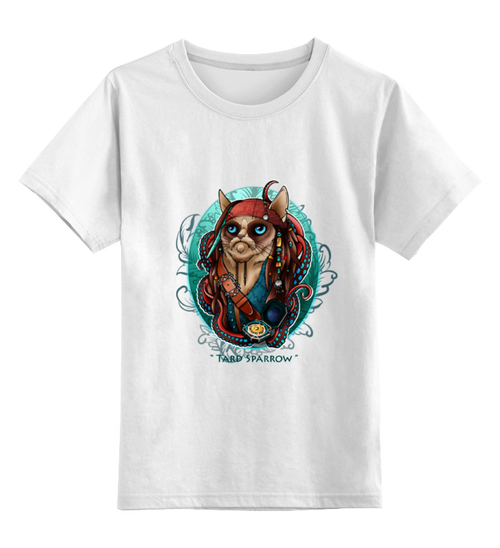 Заказать детскую футболку в Москве. Детская футболка классическая унисекс Tard Sparrow  от Анастасия Авина - готовые дизайны и нанесение принтов.
