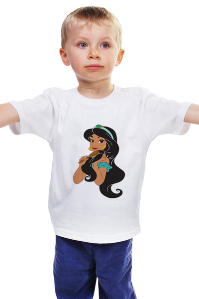 Заказать детскую футболку в Москве. Детская футболка классическая унисекс Жасмин от Vinli.shop  - готовые дизайны и нанесение принтов.