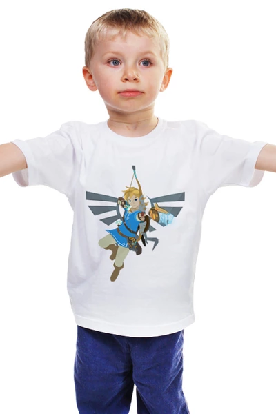 Заказать детскую футболку в Москве. Детская футболка классическая унисекс Link (The Legend of Zelda) от dkn2002@mail.ru - готовые дизайны и нанесение принтов.