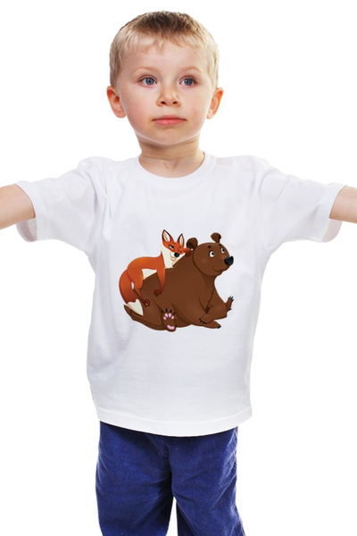 Заказать детскую футболку в Москве. Детская футболка классическая унисекс Забавные животные от nadegda - готовые дизайны и нанесение принтов.