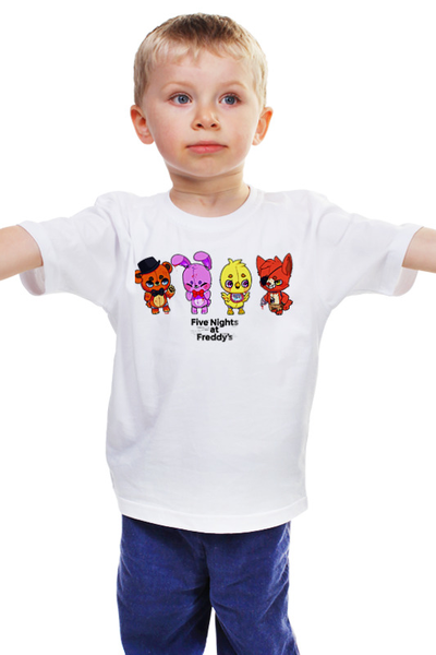 Заказать детскую футболку в Москве. Детская футболка классическая унисекс Пять ночей у Фредди (FNAF) от balden - готовые дизайны и нанесение принтов.