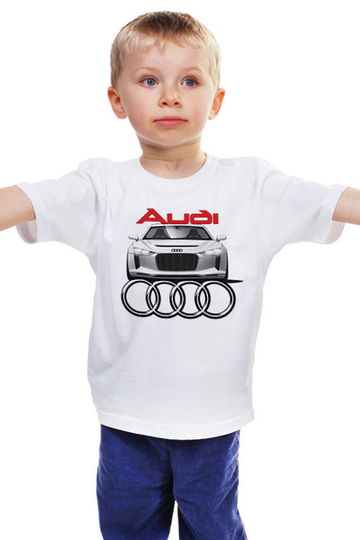 Заказать детскую футболку в Москве. Детская футболка классическая унисекс AUDI  от balden - готовые дизайны и нанесение принтов.