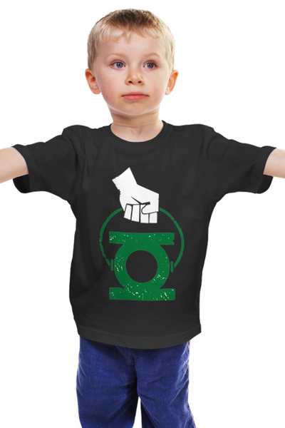 Заказать детскую футболку в Москве. Детская футболка классическая унисекс Green Lantern  от crash - готовые дизайны и нанесение принтов.