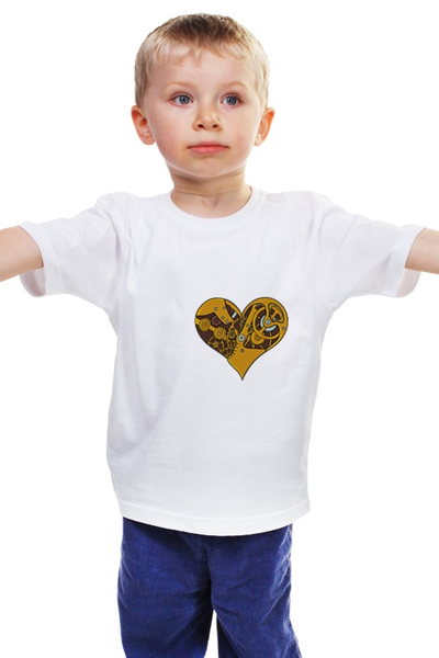 Заказать детскую футболку в Москве. Детская футболка классическая унисекс Механическое сердце от BeliySlon - готовые дизайны и нанесение принтов.
