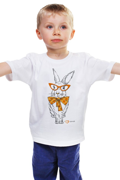 Заказать детскую футболку в Москве. Детская футболка классическая унисекс Кролик от Дмитрий - готовые дизайны и нанесение принтов.
