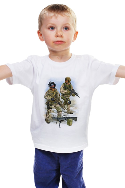 Заказать детскую футболку в Москве. Детская футболка классическая унисекс US Army от Leichenwagen - готовые дизайны и нанесение принтов.