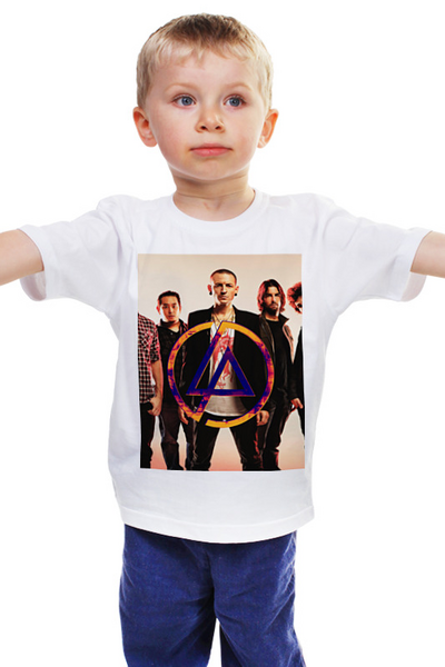 Заказать детскую футболку в Москве. Детская футболка классическая унисекс Chester Bennington от THE_NISE  - готовые дизайны и нанесение принтов.