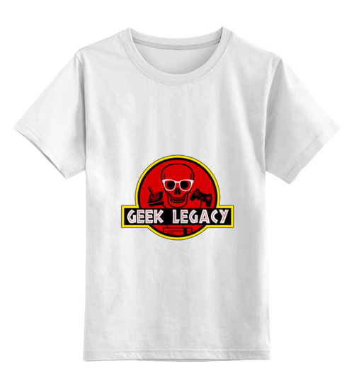 Заказать детскую футболку в Москве. Детская футболка классическая унисекс Jurassicgeek от YellowCloverShop - готовые дизайны и нанесение принтов.