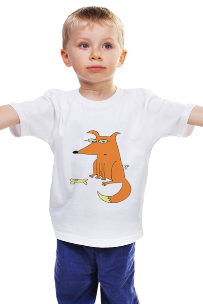 Заказать детскую футболку в Москве. Детская футболка классическая унисекс Собака от galkagalka - готовые дизайны и нанесение принтов.