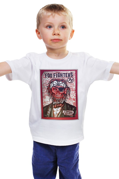 Заказать детскую футболку в Москве. Детская футболка классическая унисекс Foo Fighters Band от Leichenwagen - готовые дизайны и нанесение принтов.
