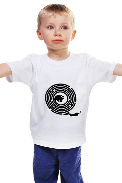 Заказать детскую футболку в Москве. Детская футболка классическая унисекс Лабиринт от Виктор Гришин - готовые дизайны и нанесение принтов.