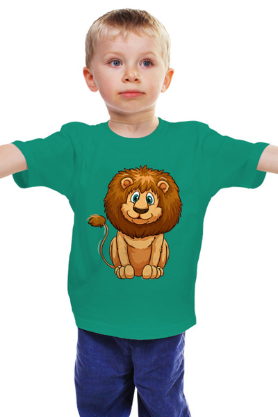 Заказать детскую футболку в Москве. Детская футболка классическая унисекс Львёнок от icase - готовые дизайны и нанесение принтов.