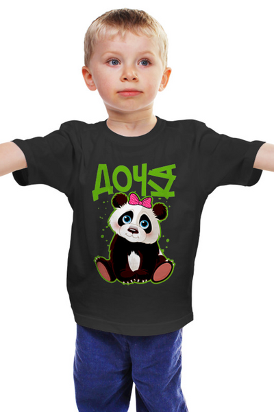 Заказать детскую футболку в Москве. Детская футболка классическая унисекс Панда  от ПРИНТЫ ПЕЧАТЬ  - готовые дизайны и нанесение принтов.