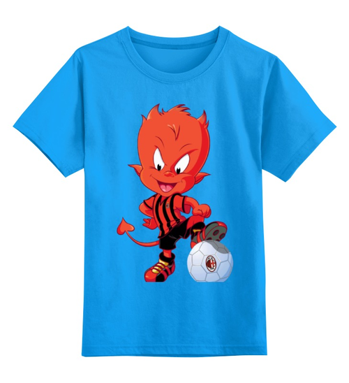Заказать детскую футболку в Москве. Детская футболка классическая унисекс AC Milan от rossoneri - готовые дизайны и нанесение принтов.