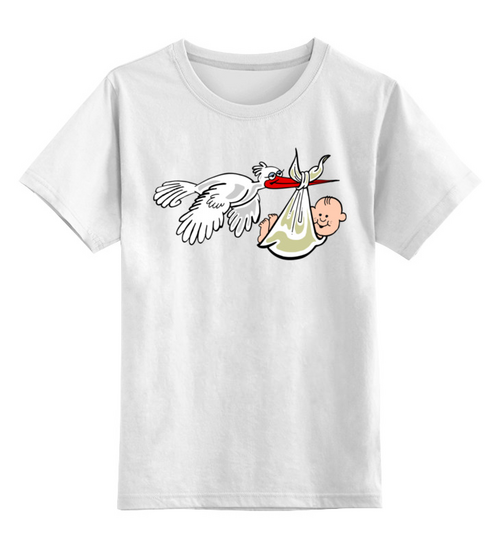 Заказать детскую футболку в Москве. Детская футболка классическая унисекс Gift Stork от Leichenwagen - готовые дизайны и нанесение принтов.