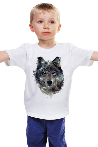 Заказать детскую футболку в Москве. Детская футболка классическая унисекс Серый Волк от printik - готовые дизайны и нанесение принтов.