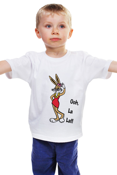 Заказать детскую футболку в Москве. Детская футболка классическая унисекс Bugs Bunny_woman от Printio - готовые дизайны и нанесение принтов.