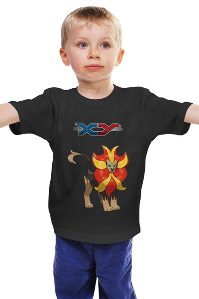 Заказать детскую футболку в Москве. Детская футболка классическая унисекс Pokemon Pyroar от EDJEY  - готовые дизайны и нанесение принтов.