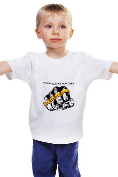 Заказать детскую футболку в Москве. Детская футболка классическая унисекс старая школа-2 от Маверик - готовые дизайны и нанесение принтов.