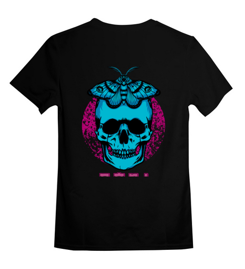 Заказать детскую футболку в Москве. Детская футболка классическая унисекс skull moth от Даниил Шаповалов - готовые дизайны и нанесение принтов.