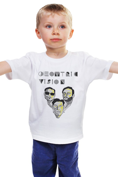 Заказать детскую футболку в Москве. Детская футболка классическая унисекс Geometric Vision \ Faces от OEX design - готовые дизайны и нанесение принтов.