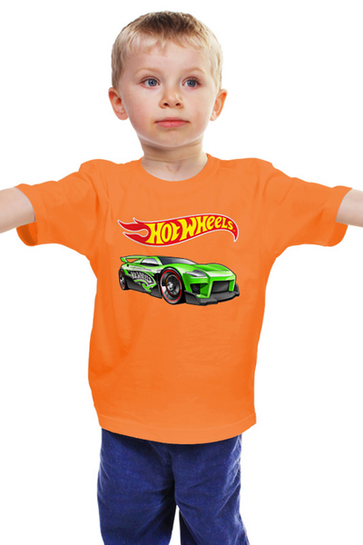 Заказать детскую футболку в Москве. Детская футболка классическая унисекс Hot Wheels   от T-shirt print  - готовые дизайны и нанесение принтов.