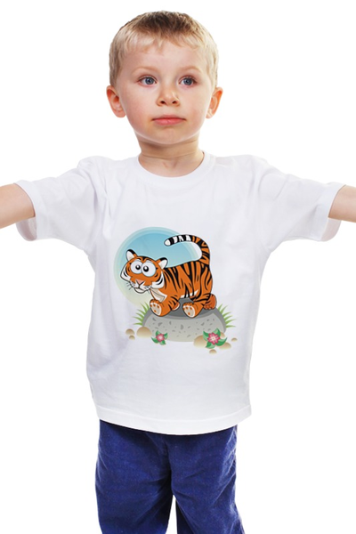 Заказать детскую футболку в Москве. Детская футболка классическая унисекс Тигрёнок от BeliySlon - готовые дизайны и нанесение принтов.