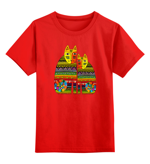 Заказать детскую футболку в Москве. Детская футболка классическая унисекс Коты          от Savara - готовые дизайны и нанесение принтов.