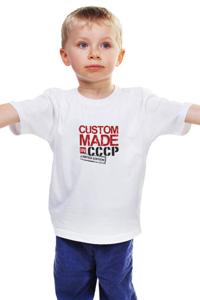 Заказать детскую футболку в Москве. Детская футболка классическая унисекс Сделан в CCCР от Djimas Leonki - готовые дизайны и нанесение принтов.