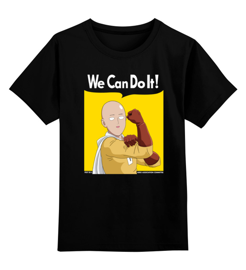 Заказать детскую футболку в Москве. Детская футболка классическая унисекс Ванпанчмен от printik - готовые дизайны и нанесение принтов.