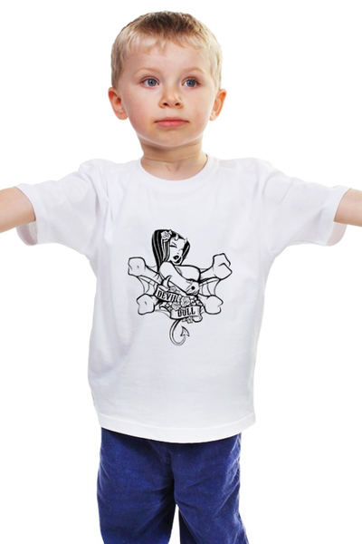 Заказать детскую футболку в Москве. Детская футболка классическая унисекс Devil Doll от Дмитрий - готовые дизайны и нанесение принтов.