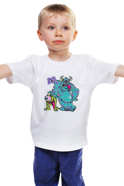 Заказать детскую футболку в Москве. Детская футболка классическая унисекс Монстрики от T-shirt print  - готовые дизайны и нанесение принтов.
