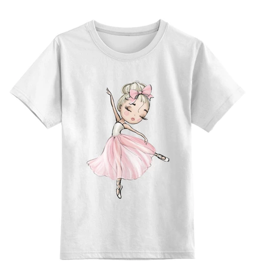 Заказать детскую футболку в Москве. Детская футболка классическая унисекс Маленькая балерина от Nos  - готовые дизайны и нанесение принтов.
