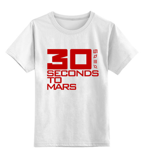 Заказать детскую футболку в Москве. Детская футболка классическая унисекс 30 seconds to mars от alina_s_ - готовые дизайны и нанесение принтов.
