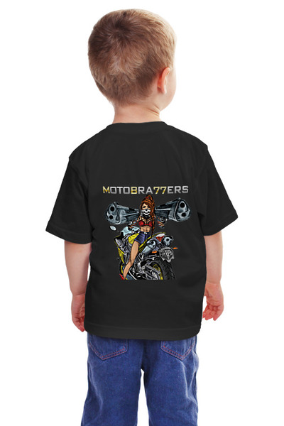 Заказать детскую футболку в Москве. Детская футболка классическая унисекс MotoBra77ers от anna_antonicuk@mail.ru - готовые дизайны и нанесение принтов.