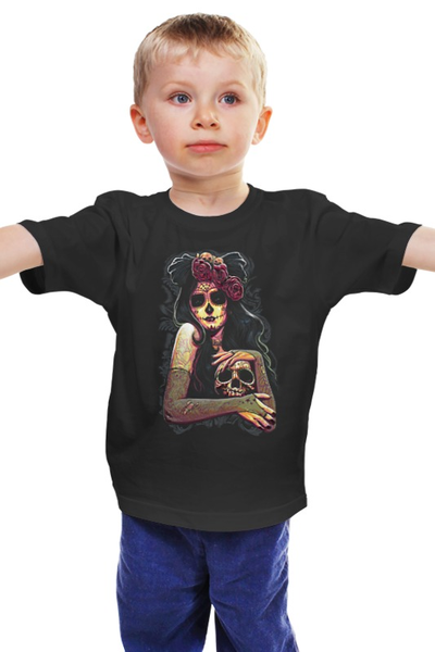 Заказать детскую футболку в Москве. Детская футболка классическая унисекс День Мёртвых от printik - готовые дизайны и нанесение принтов.