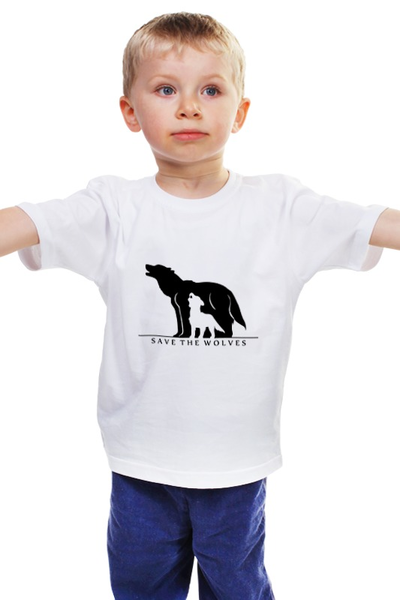 Заказать детскую футболку в Москве. Детская футболка классическая унисекс Сохранить Волков от Sheriff - готовые дизайны и нанесение принтов.