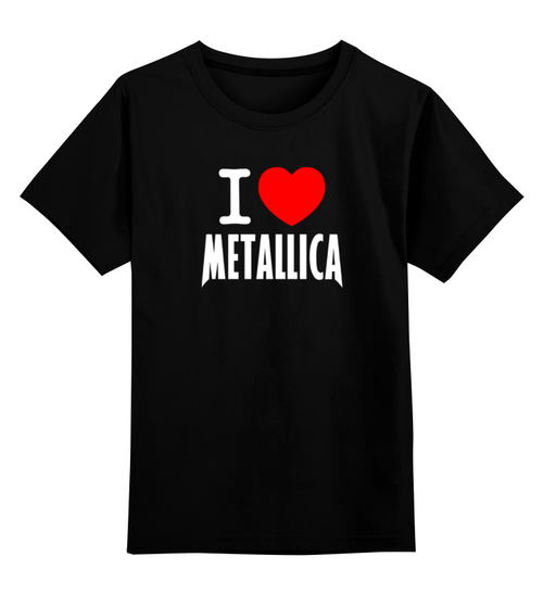 Заказать детскую футболку в Москве. Детская футболка классическая унисекс «I love Metallica» от metallica - готовые дизайны и нанесение принтов.