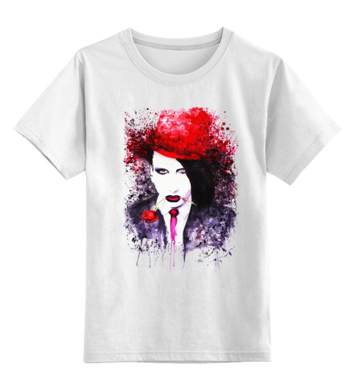 Заказать детскую футболку в Москве. Детская футболка классическая унисекс Marilyn Manson от MoreMari - готовые дизайны и нанесение принтов.