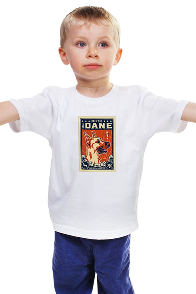 Заказать детскую футболку в Москве. Детская футболка классическая унисекс Собака: GREAT DANE от Виктор Гришин - готовые дизайны и нанесение принтов.
