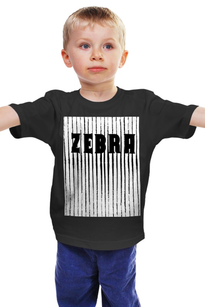 Заказать детскую футболку в Москве. Детская футболка классическая унисекс Зебра от anomalica - готовые дизайны и нанесение принтов.