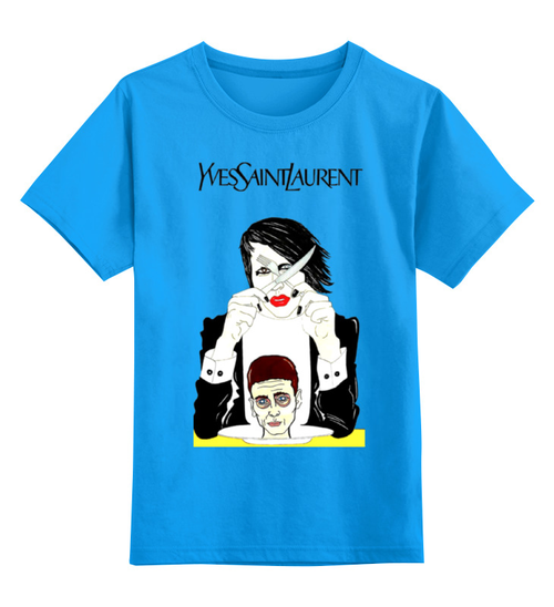 Заказать детскую футболку в Москве. Детская футболка классическая унисекс Marilyn Manson от Leichenwagen - готовые дизайны и нанесение принтов.
