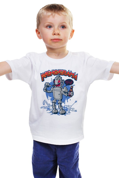 Заказать детскую футболку в Москве. Детская футболка классическая унисекс Робот хулиган от ПРИНТЫ ПЕЧАТЬ  - готовые дизайны и нанесение принтов.