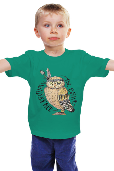 Заказать детскую футболку в Москве. Детская футболка классическая унисекс Этническая сова от Romanova - готовые дизайны и нанесение принтов.