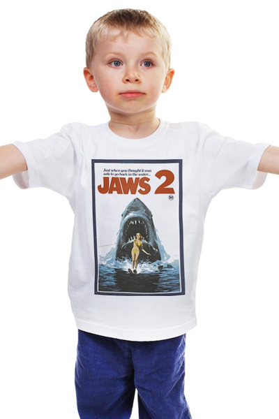 Заказать детскую футболку в Москве. Детская футболка классическая унисекс Jaws / Челюсти от KinoArt - готовые дизайны и нанесение принтов.