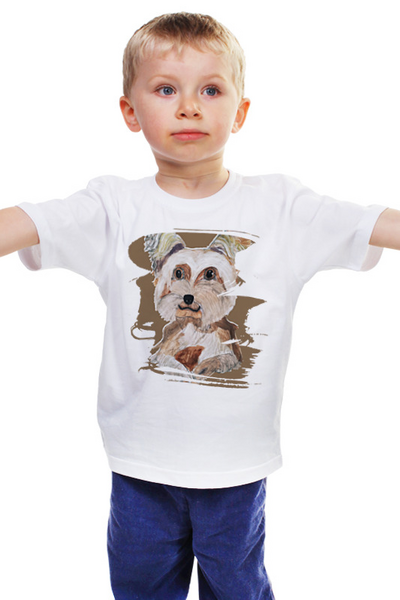 Заказать детскую футболку в Москве. Детская футболка классическая унисекс Милый йорк от mrs-snit@yandex.ru - готовые дизайны и нанесение принтов.