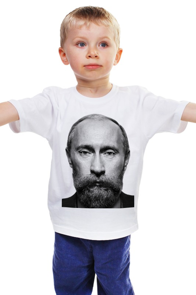 Заказать детскую футболку в Москве. Детская футболка классическая унисекс ВВП с бородой от Андрей Парфёнов - готовые дизайны и нанесение принтов.