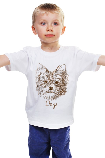 Заказать детскую футболку в Москве. Детская футболка классическая унисекс Пёсик  от Анна - готовые дизайны и нанесение принтов.